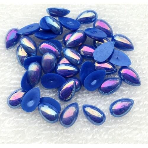 800pcs/lot 6*10mm AB resin Crafts water drop Flat-back Accessories for clothing shoes D485*5