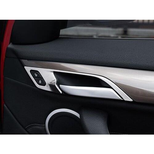 Stainless Steel For BMW X1 F48 2016 2017 2018 Accessories Auto Inner Door Handle Bowl Decoration Strip Cover Trim Car Styling