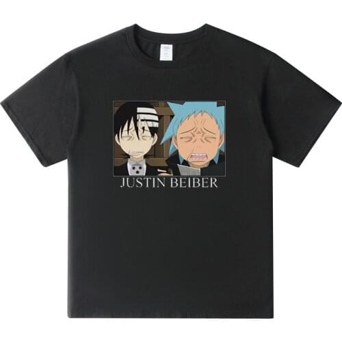 Japanse Anime Men T-shirt Soul Eater T shirt Summer Fashion Novelty Katoen Korte Mouw Harajuku Shirt Graphic Tees Tops Euro Size