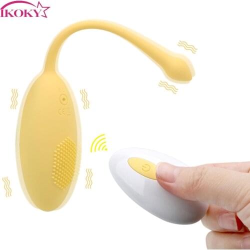 IKOKY 12 Speed Wireless Remote Vibrator Vibrating Egg Wearable Dildo Vibrator G-spot Clitoris Stimulator Sex Toys for Women