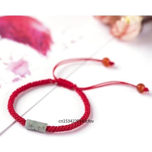 Customized Hand Woven Hollow Beads DIY Bracelet Red Rope Adjustable Bangle Hand Knotting Womens Gifts Jewelry