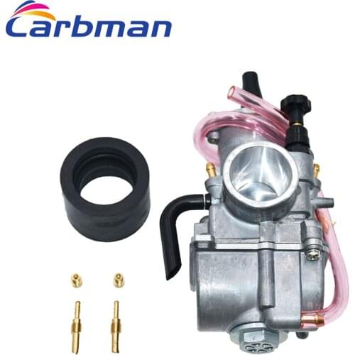 Carbman PWK 28 28mm Power Jet Carburetor For Flat Slide OKO28 JOG DIO KR150 RTL250 Carb