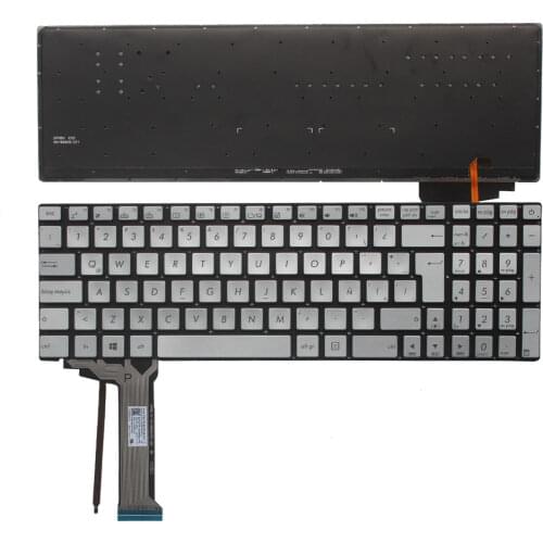 Latin New keyboard FOR ASUS GL771 GL771J GL771JW GL771JM N552VW N552VX G771JM G771JW backlit LA laptop keyboard silver