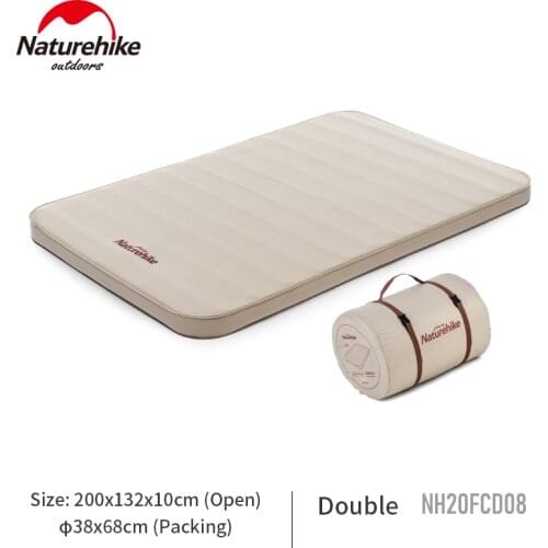 Naturehike 25cm Thickened Camping Mat 1-2 Persons Portable Pad Automatic Inflation Outdoor Sponge Mat Dampproof Tent Mattress