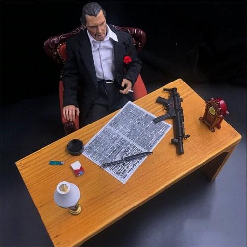 Hot Sales 1/6th Model Modern World War II Furniture Solid Wood Long Table Combat Table Dining For Soldier Scene Components