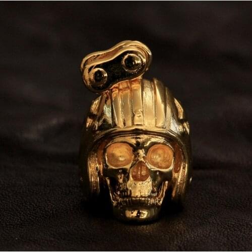 LINSION Gold Plated Brass Motorcycle Helmet Skull Pendant Mens Biker Punk Jewellery GP19