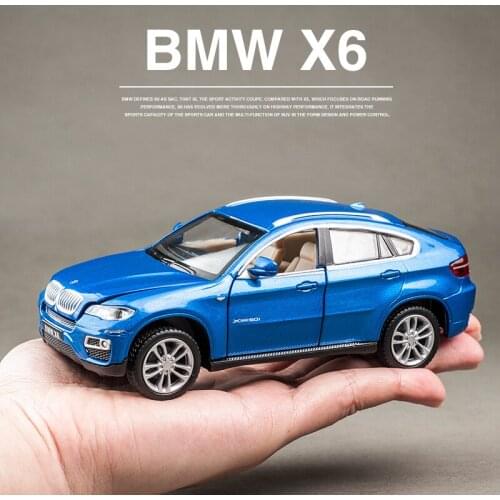 Nicce Alloy Diecast Model Car 1:32 BMW SUV X6 Flashing Sound Child Metal Car Toys Pull Back Wheels Kids Birthday Christmas Gifts