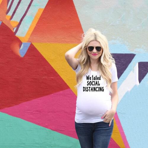 We Failed Social Distancing Pregnancy Announcement Shirt Social Distancing T-Shirt Pregnancy Announcement Gift Maternity Tops