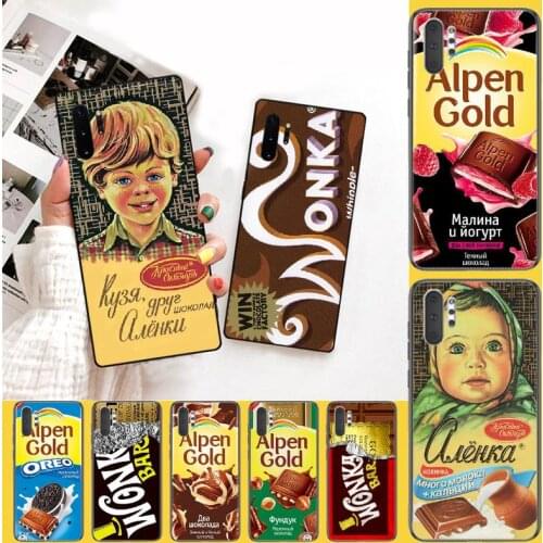 PENGHUWAN Alenka Wonka Chocolate Bar Custom Photo Soft Silicone Phone Case Cover for Samsung Note 3 4 5 7 8 9 10 pro M10 20 30