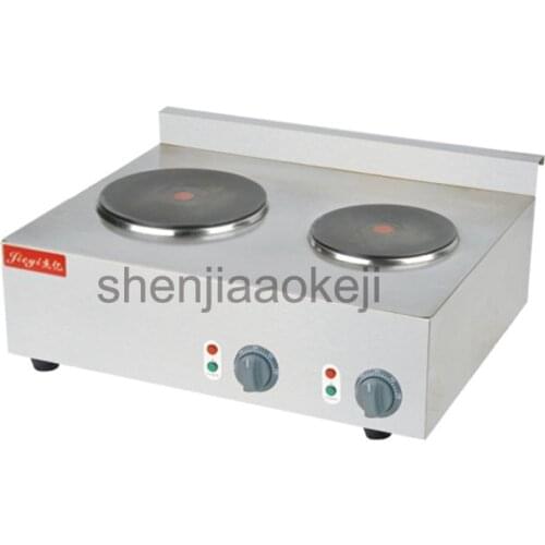 Stainless Steel double-head cooking stove Commercial Double Hot Plate for Cooking Electric Stove 220-240v 3600w 1pc