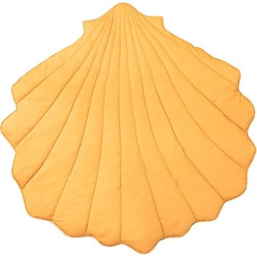 Newborn Baby Cotton Crawling Carpet Blanket Shell Shape Crawling Play Mat Rug R7RB