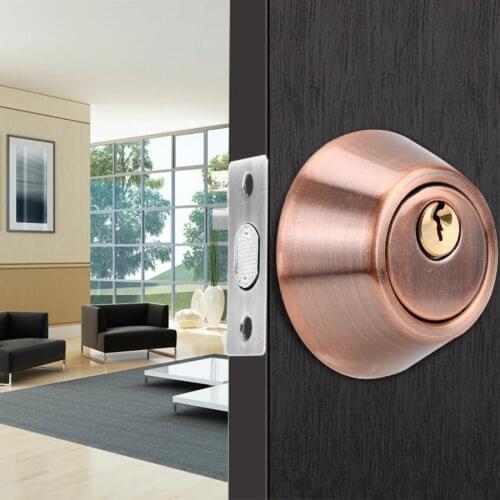 Single Cylinder Lock safety lock Stainless Steel Single Cylinder Safety Anti-Theft Bedroom Door Lock with Keys anti theft lock