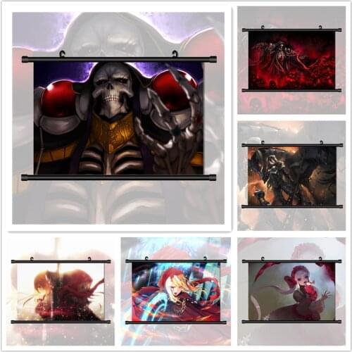 Overlord Evileye Albedo Shalltear Ainz Anime Manga HD Print Wall Poster Scroll