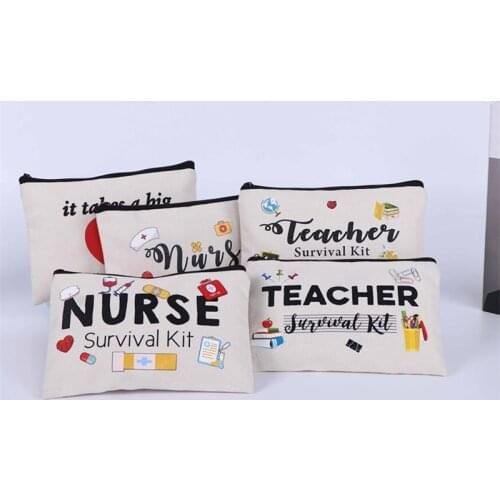 Back To School Teacher Gift Makeup Bag Pencil Pouch Best Teacher Thank Gift Teachers' Day Thanksgiving Teacher Christmas Gift