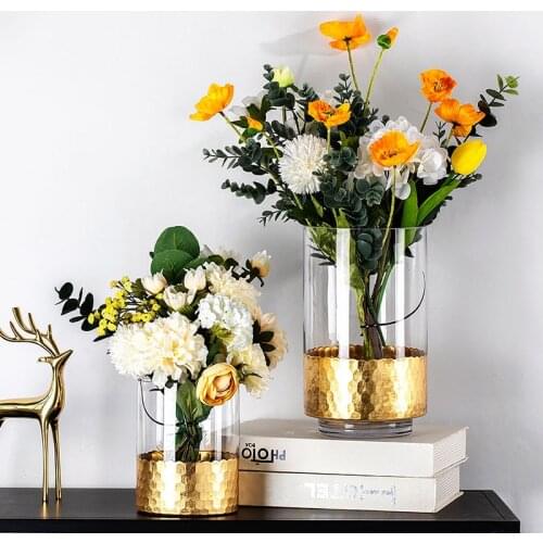 Wide Vases Home Decoration Flower Arrangement Living Room Decoration Accessories Home Supplier Flower Vase Hydroponics Ornaments