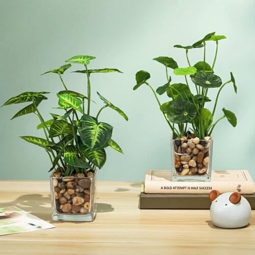 Nordic ins green plant green dill simulation potted plant home living room office desktop decoration simulation plant FZPJ046