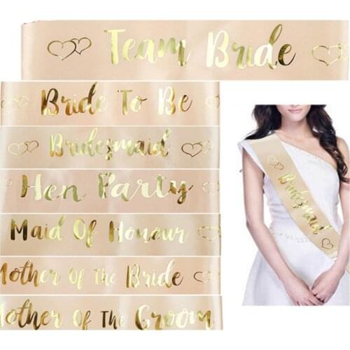 Wedding Gifts and Favors Team Bride Satin Sash Bridesmaid Gift Wedding Gifts for Guests Personalized Souvenir Event Party Favors