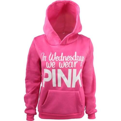 YYFS 2019 New Pink Letter Printing Hoodies Sweatshirts Harajuku Crew Neck Sweats Women Clothing Feminina Loose Womens Outwear