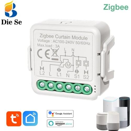 ZigBee Tuya Smart Life Automation Curtain Switch 220V 3A Interruptor APP Remote Control Voice Control Workwith Alexa Google Home
