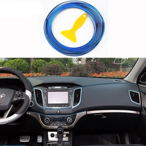 5m General DIY flexible Car interior molding trim strips FOR Volvo S40 S60 S80 XC60 XC90 V40 V60 C30 XC70 V70