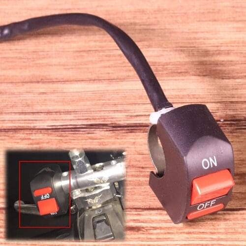 Universal 2 Wires Motorcycle Switches ON-OFF Button Connector Motor Light Handlebar Fog Headlight Switch 12V DC Fit For Harley