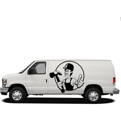 Large Construction Business Handyman Car Auto Service Wall Sticker Decal Garage Logo Vinyl Decor