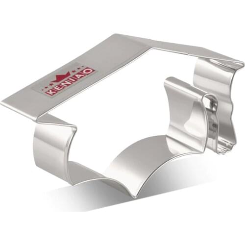 KENIAO Graduation Cap Cookie Cutter - 11.4 x 6.5 cm - Fondant / Biccuit Cutter - Stainless Steel