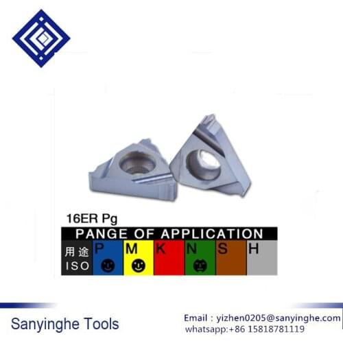 High quality 10pcs/lots 16ER/NR16PG cnc carbide turning inserts threading inserts