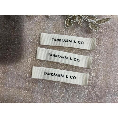 1000pcs/lot customized design cotton garment labels/clothing labels/silk screen printed tag one color/ printed cotton label