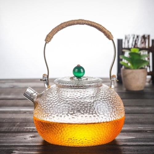 High quality Heat Resistant Glass Flower Tea Pot,Practical Bottle Flower TeaCup Glass Teapot with Infuser Tea Leaf Herbal Coffee