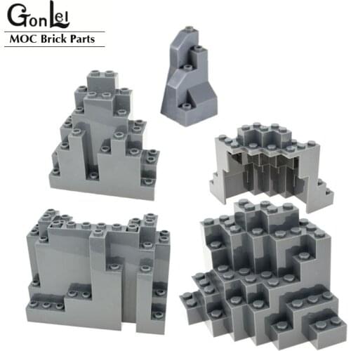 1-10Pcs MOC MOUNTAIN BRICK Rock Panel Rectangular 4x10x6 eBuilding Blocks Brick part DIY Toys Compatible with 6082 6083
