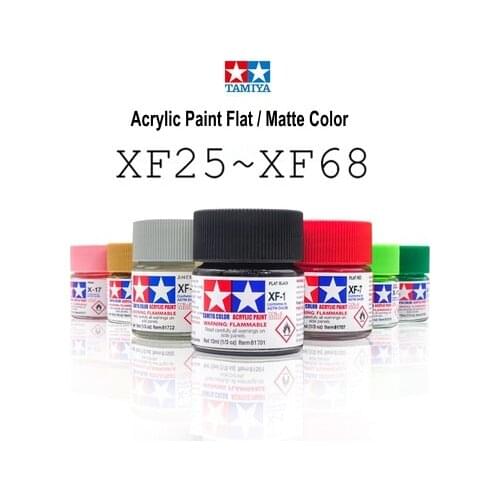 10ml Tamiya Water-Soluble Acrylic Paint XF25-XF68 Flat/Matte Colors Painting For Gundam Model Brush Spray Painting DIY