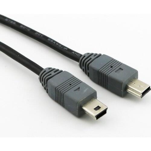 10x Mini USB Type B Male To 5 Pin Male Plug Converter OTG Sync Data Adapter Cable 20cm