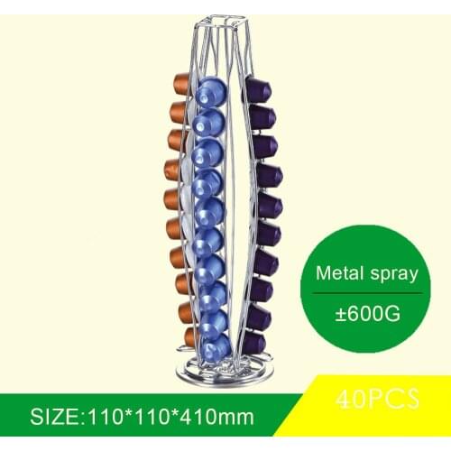 13 Type Carbon Steel Nespresso Dolce Gusto Coffee Capsule Holder Rotating Tower Capsules Storage Rack For Nescafe