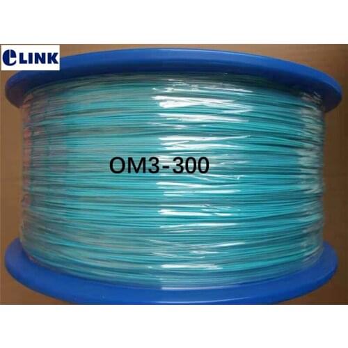 2500mtr 0.9mm tighted fiber optic cable OM3-300 Multimode aqua color for fiber pigtails ftth optical fibre wire 2.5km/roll ELINK