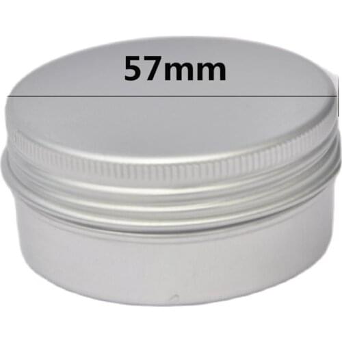 50G silver aluminum jar for cream/wax/hand cream/moisturizer/art nail container eye shadow ,power container cosmetic packing