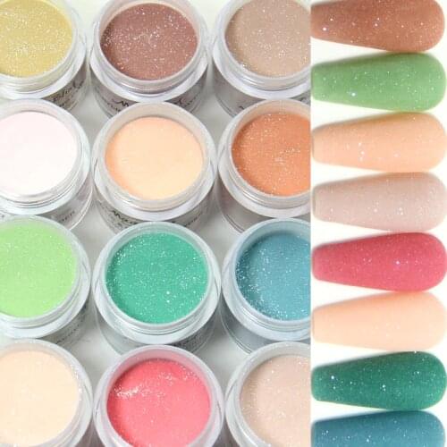 7g Light Color Glitter Acrylic Powder Nail Extension Design Powders Engraving 3D Pattern Nails Crystal Manicure Art Decorations