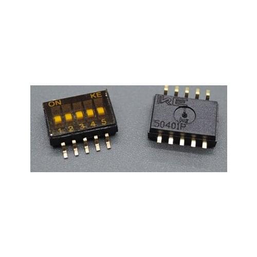 FREE SHIPPING 10PCS x 100% Original 5 Position 1.27mm Half Pitch 1.27-5P Gold Plated SMD DIP Switch DSHP05TSGER