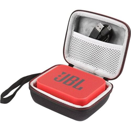 Wireless Bluetooth Hard EVA Speakers Case With Mesh Pocket for JBL GO PLAYER For Charger Cables Band Zipper Holding Hands Bag