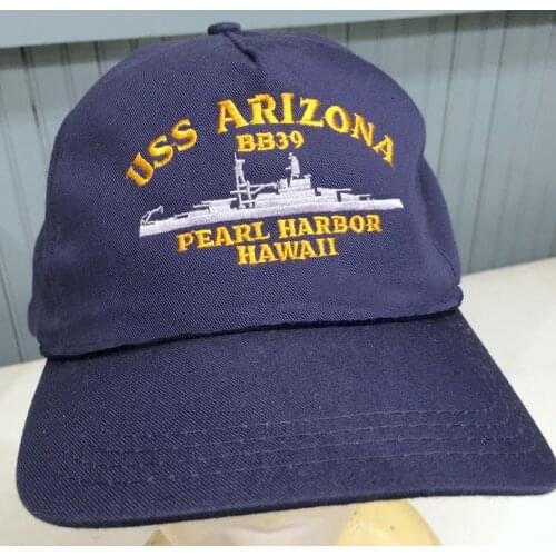 Printed USS Arizona Pearl Harbor Snapback Baseball Cap Hat Original
