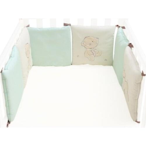 Childrens Cot Bumper Baby Head Protector Bed Protection Bumper Baby Crib Liner Comfortable Infant Bed Cushion Protective Pad