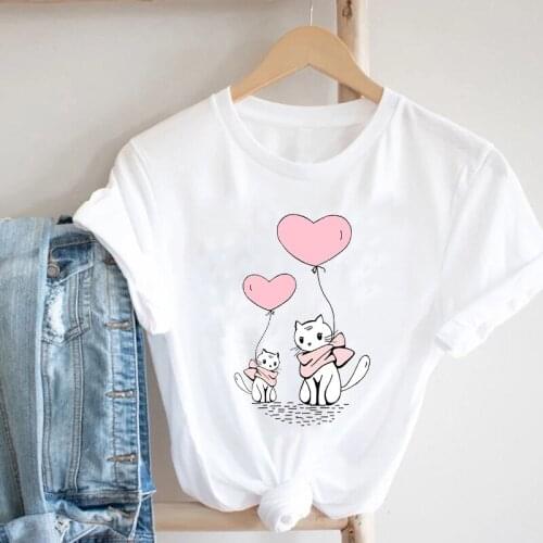T-shirts For Women Harajuku 90s Girl graphic tshirt women O-neck Short Sleeve tee shirt femme Summer Female T-shirt Plus Size