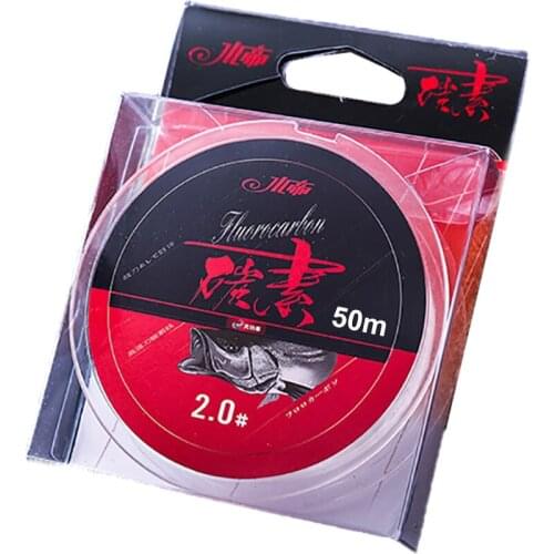 WALK FISH Super Strong Japanese Fluorocarbon Fishing Line 50m Carbon Fiber Fishing Line Sea Fishing Line Fly Fishing Wire Pesca