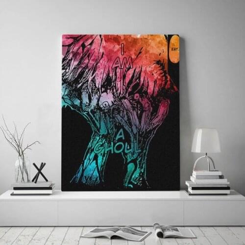 Canvas Painting I Am A Ghoul Tokyo Ghoul Wall Art HD Printing Anime Poster Home Decorative Modern Living Room Modular Pictures