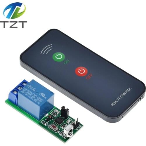 IR 1 Channel Infrared Receiver Driving Switch Relay Driver Module Board 5V + Active Remote Controller