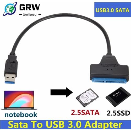 Usb Sata Cable Sata 3 To Usb 3.0 Adapter Computer Cables Connectors Usb Sata Adapter Cable Support 2.5 Inches Ssd Hdd Hard Drive