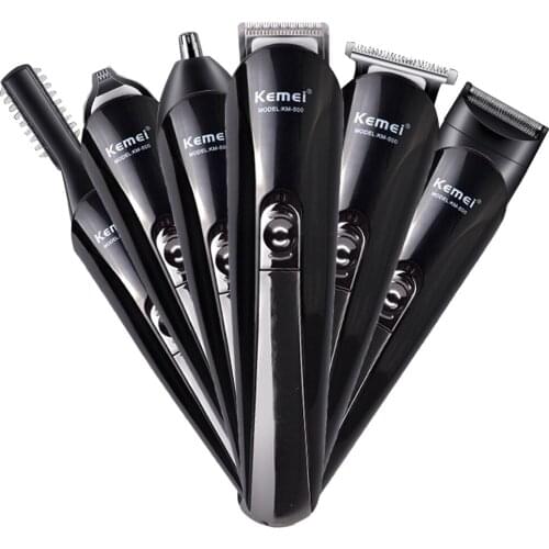 Kemei 6 in 1 Rechargeable Hair Trimmer Multifunction Coiffure Clipper Electric Shaver Beard Men Styling Tools Shaving Machine