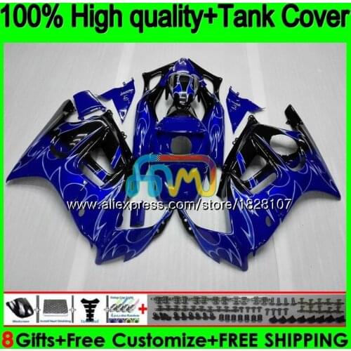 Kit +Tank For HONDA CBR 600F2 1991 1992 1993 1994 1BS.118 CBR600FS CBR 600 FS CBR600 F2 CBR600F2 91 Blue flames 92 93 94 Fairing