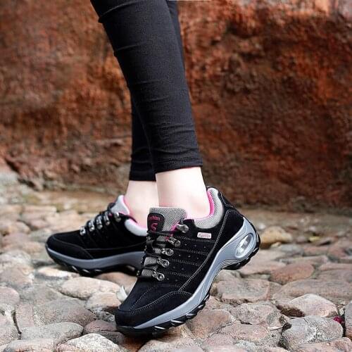 Fashion Sneakers Women Air Cushion Running Shoes Athletic Breathable Sport Lace Up High Platform Casual Shoes