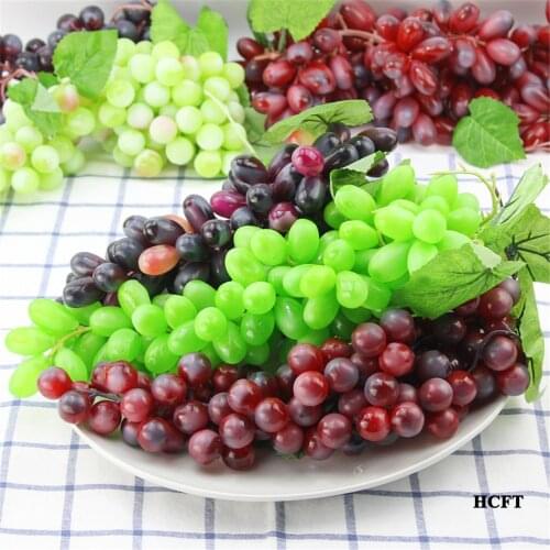Kitchen home hotel restaurant cafe bar Shop Store decoration plastic Artificial Simulation Grape Fake Fruit string bunch model